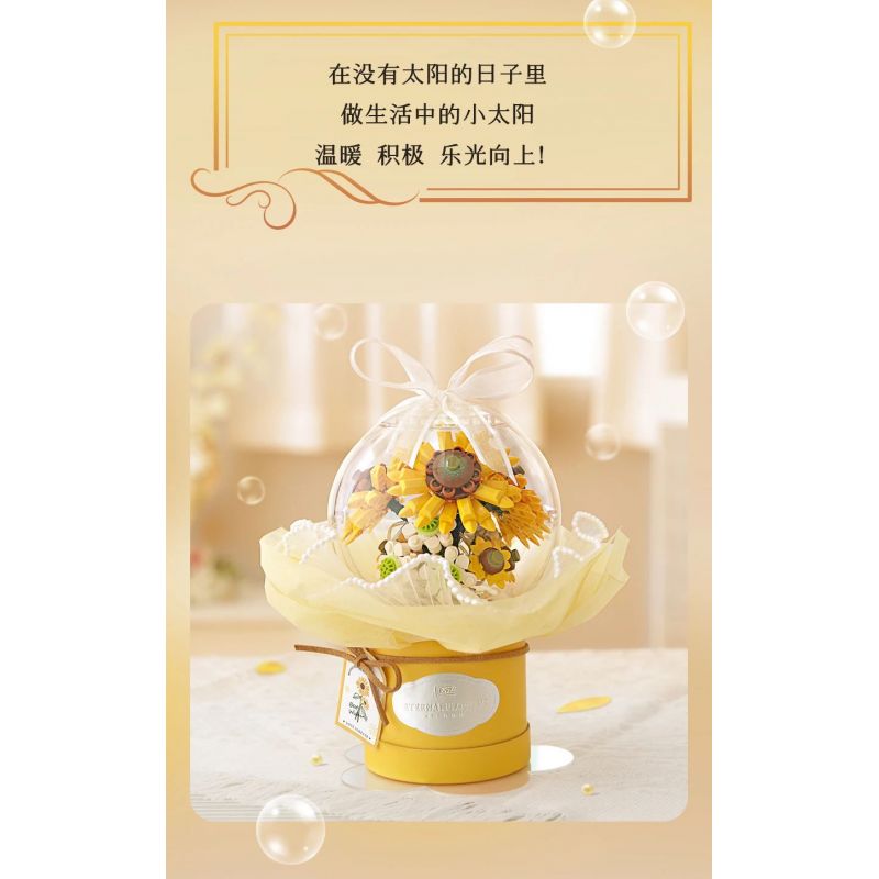 LOZ 1299 non  BÓ HOA BOBO BALL SINH RA HƯỚNG VỀ PHÍA MẶT TRỜI bộ đồ chơi xếp lắp ráp ghép mô hình Creator Sáng Tạo 510 khối