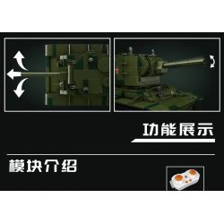 MouldKing 20026 Mould King 20026 non  XE TĂNG HẠNG NẶNG KV-2 bộ đồ chơi xếp lắp ráp ghép mô hình Military Army Quân Sự Bộ Đội