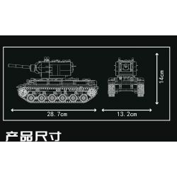 MouldKing 20026 Mould King 20026 non  XE TĂNG HẠNG NẶNG KV-2 bộ đồ chơi xếp lắp ráp ghép mô hình Military Army Quân Sự Bộ Đội