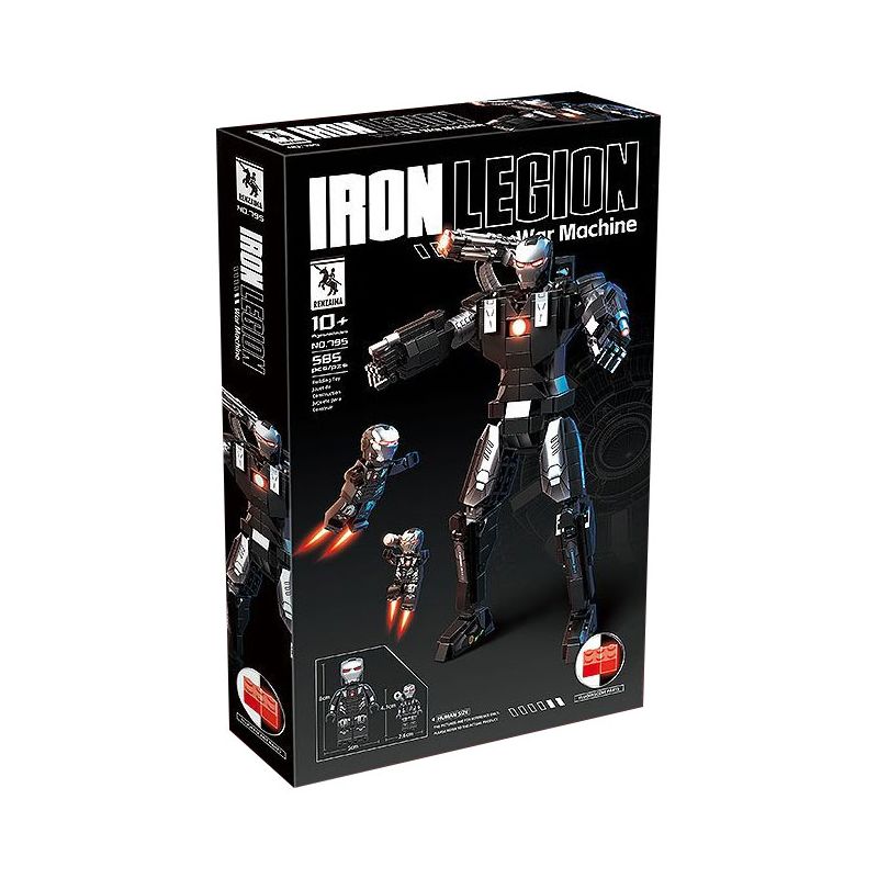 RENZAIMA 795 non  CỖ MÁY CHIẾN TRANH bộ đồ chơi xếp lắp ráp ghép mô hình Super Heroes WAR MACHINE Siêu Nhân Anh Hùng 585 khối