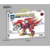 Kazi KY8087 8087 non  TÍCH LŨY TYRANNOSAURUS ĐỎ tỷ lệ 1:72 bộ đồ chơi xếp lắp ráp ghép mô hình MECHANICAL BEAST 262 khối
