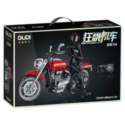GUDI 70008 non  XE MÁY ĐIÊN ROAD FIGHTER 114 bộ đồ chơi xếp lắp ráp ghép mô hình  Kỹ Thuật Công Nghệ Cao Mô Hình Phương Tiện 896 khối