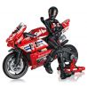 GUDI 70007 non  ĐUA XE MÁY TIA CHỚP ĐỎ V4 bộ đồ chơi xếp lắp ráp ghép mô hình  Kỹ Thuật Công Nghệ Cao Mô Hình Phương Tiện 915 khối