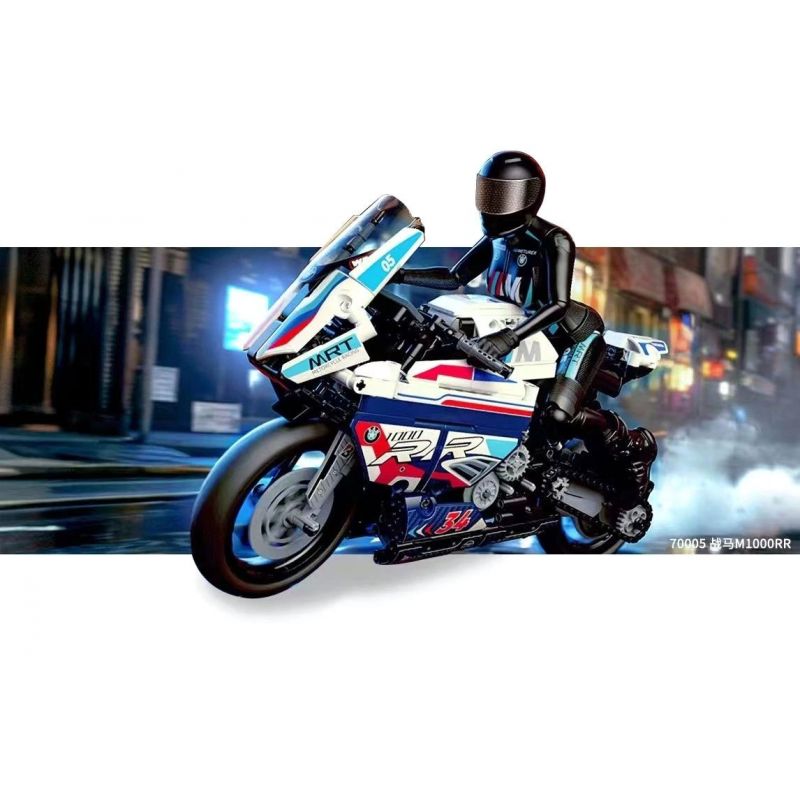 GUDI 70005 non  MÔ TÔ ĐIÊN CUỒNG WAR HORSE M1000RR bộ đồ chơi xếp lắp ráp ghép mô hình  Kỹ Thuật Công Nghệ Cao Mô Hình Phương Tiện 901 khối