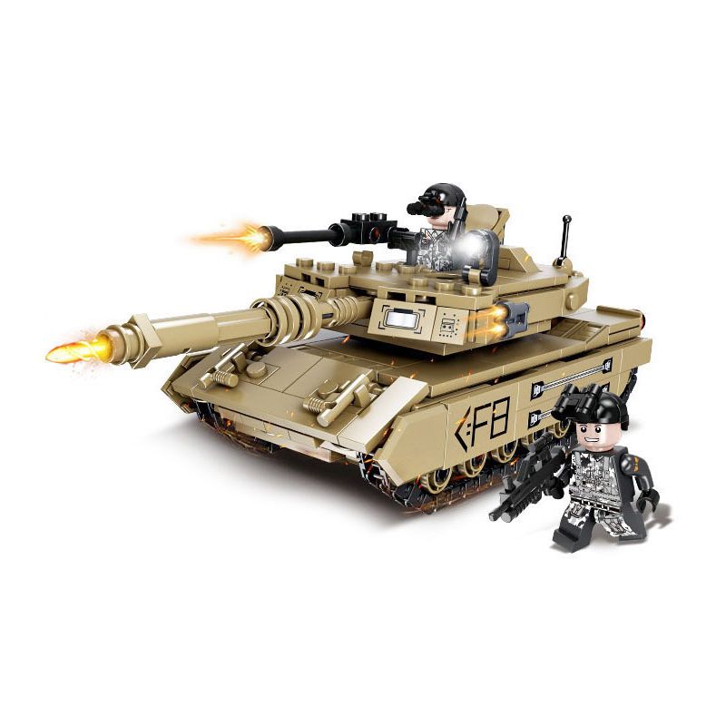 FORANGE FC4002 4002 non Lego VŨ KHÍ CỦA OVERLORD XE TĂNG TRẠM CHÍNH M1A2 bộ đồ chơi xếp lắp ráp ghép mô hình Military Army M1A2 MAIN BATTLE TANK Quân Sự Bộ Đội 406 khối