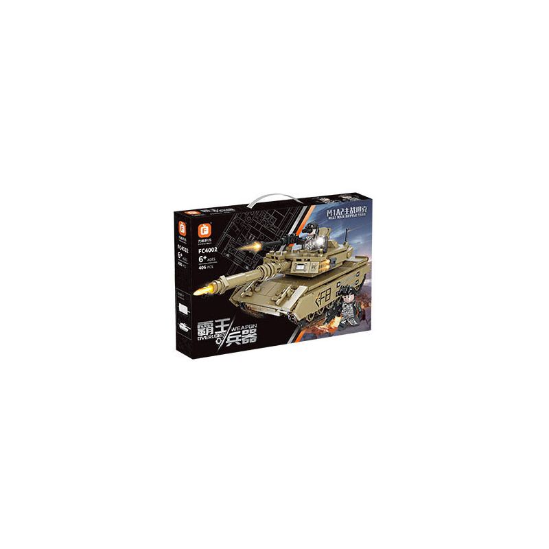 FORANGE FC4002 4002 non  VŨ KHÍ CỦA OVERLORD XE TĂNG TRẠM CHÍNH M1A2 bộ đồ chơi xếp lắp ráp ghép mô hình Military Army M1A2 MAIN BATTLE TANK Quân Sự Bộ Đội 406 khối