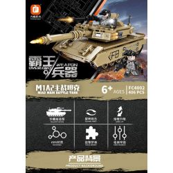 FORANGE FC4002 4002 non  VŨ KHÍ CỦA OVERLORD XE TĂNG TRẠM CHÍNH M1A2 bộ đồ chơi xếp lắp ráp ghép mô hình Military Army M1A2 MAIN BATTLE TANK Quân Sự Bộ Đội 406 khối