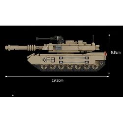 FORANGE FC4002 4002 non  VŨ KHÍ CỦA OVERLORD XE TĂNG TRẠM CHÍNH M1A2 bộ đồ chơi xếp lắp ráp ghép mô hình Military Army M1A2 MAIN BATTLE TANK Quân Sự Bộ Đội 406 khối