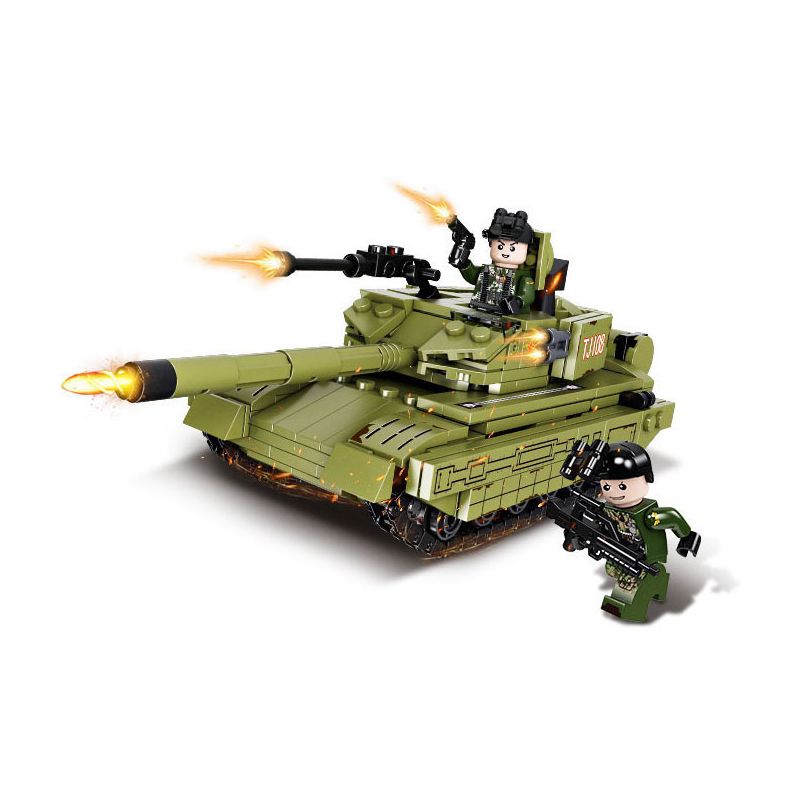 FORANGE FC4001 4001 non Lego VŨ KHÍ OVERLORD XE TĂNG CHIẾN ĐẤU CHỦ LỰC 99A bộ đồ chơi xếp lắp ráp ghép mô hình Military Army 99A MAIN BATTLE TANK Quân Sự Bộ Đội 391 khối