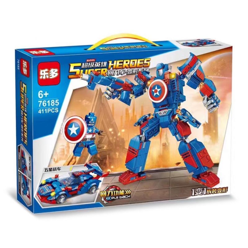 LEDUO 76185 non Lego SIÊU ANH HÙNG JAI ALAI BIẾN HÌNH THUYỀN TRƯỞNG CAR bộ đồ chơi xếp lắp ráp ghép mô hình Super Heroes Siêu Nhân Anh Hùng 411 khối