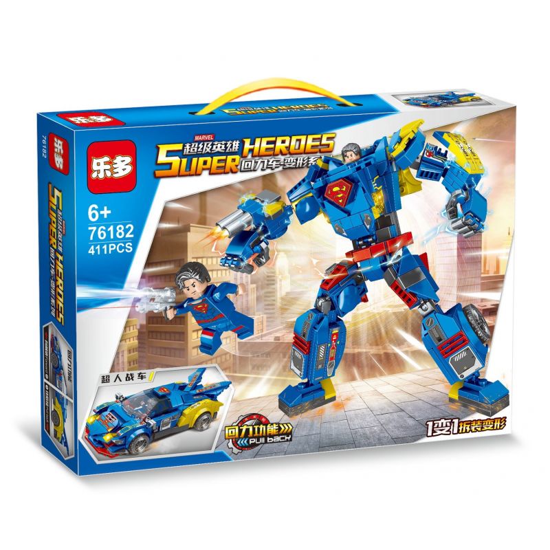 LEDUO 76182 non Lego BIẾN HÌNH XE SIÊU ANH HÙNG NHÂN JAI ALAI bộ đồ chơi xếp lắp ráp ghép mô hình Super Heroes Siêu Nhân Anh Hùng 411 khối
