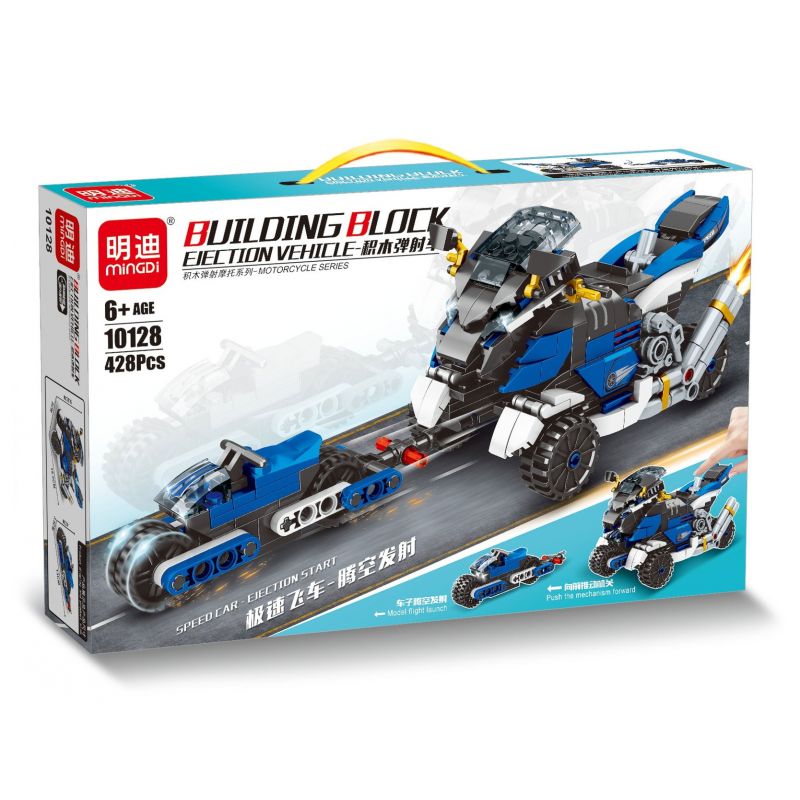 MINGDI LEIBAO 10128 non  XE PHÓNG TỐC ĐỘ bộ đồ chơi xếp lắp ráp ghép mô hình Racers Đua Tốc Độ 428 khối