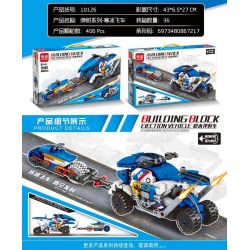 MINGDI LEIBAO 10126 non  PHƯƠNG TIỆN PHÓNG MÁY TĂNG TỐC BĂNG bộ đồ chơi xếp lắp ráp ghép mô hình Racers Đua Tốc Độ 406 khối