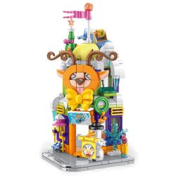 INBRIXX 883004 non  CẢNH PHỐ NHỎ ĐỘNG VẬT CỬA HÀNG TRƯỢT TUYẾT TUẦN LỘC bộ đồ chơi xếp lắp ráp ghép mô hình REINDEER SID SHOP 339 khối