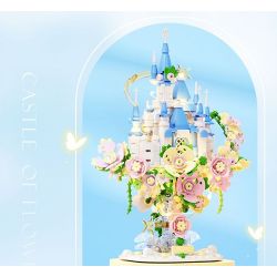 WEKKI 517203 non  HUAYU LÂU ĐÀI bộ đồ chơi xếp lắp ráp ghép mô hình Creator CASTLE OF FLOWERS Sáng Tạo