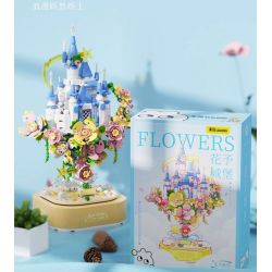 WEKKI 517203 non  HUAYU LÂU ĐÀI bộ đồ chơi xếp lắp ráp ghép mô hình Creator CASTLE OF FLOWERS Sáng Tạo