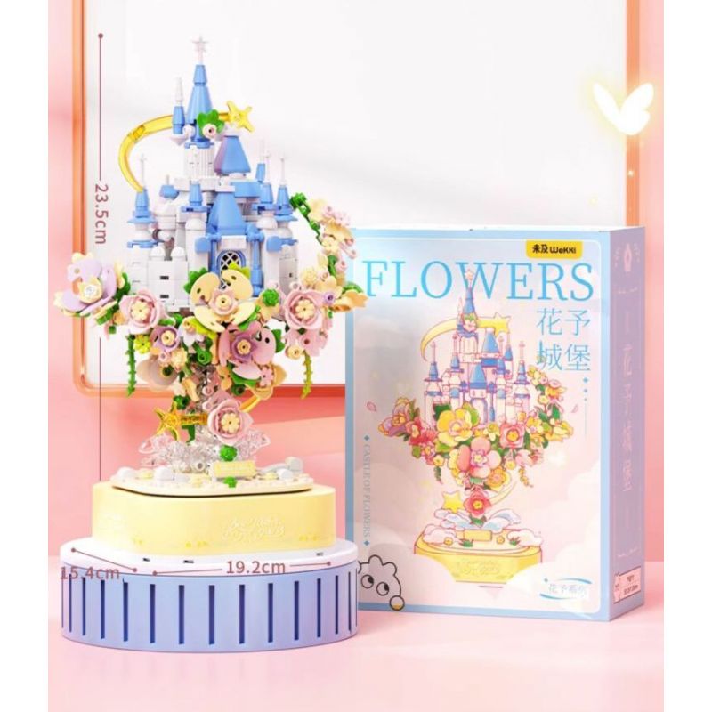 WEKKI 517203 non  HUAYU LÂU ĐÀI bộ đồ chơi xếp lắp ráp ghép mô hình Creator CASTLE OF FLOWERS Sáng Tạo