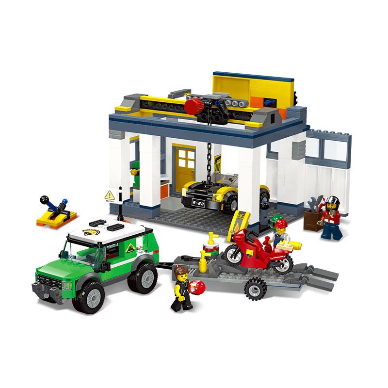 JIESTAR 55016 non Lego THÀNH PHỐ VŨ TRỤ TRẠM SỬA CHỮA bộ đồ chơi xếp lắp ráp ghép mô hình City CITY GLOBAL 630 khối