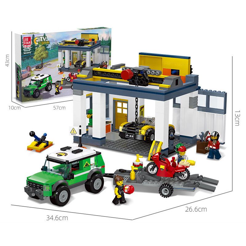 JIESTAR 55016 non  THÀNH PHỐ VŨ TRỤ TRẠM SỬA CHỮA bộ đồ chơi xếp lắp ráp ghép mô hình City CITY GLOBAL 630 khối