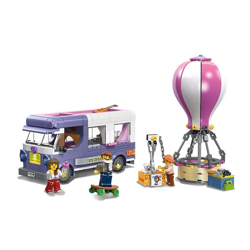 JIESTAR 55012 non Lego THÀNH PHỐ TOÀN CẦU TRẠI HÈ bộ đồ chơi xếp lắp ráp ghép mô hình City CITY GLOBAL 452 khối