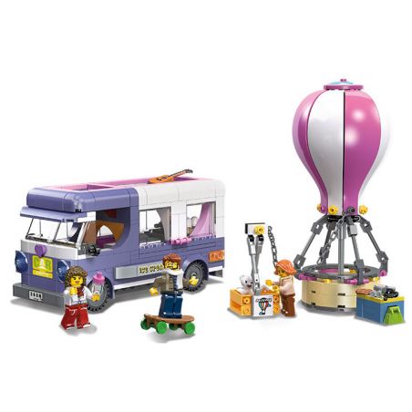 JIESTAR 55012 non  THÀNH PHỐ TOÀN CẦU TRẠI HÈ bộ đồ chơi xếp lắp ráp ghép mô hình City CITY GLOBAL 452 khối