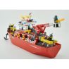 QMAN ENLIGHTEN KEEPPLEY 909 non  TÀU CỨU HỎA LỚN TRÊN BIỂN bộ đồ chơi xếp lắp ráp ghép mô hình City FIRE RESCUE MULTI-FUNCTION SHIP Thành Phố 359 khối