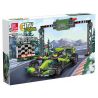 JIESTAR 55011 non  UNIVERSAL CITY TRUNG TÂM TRẢI NGHIỆM ĐUA XE bộ đồ chơi xếp lắp ráp ghép mô hình CITY GLOBAL Thành Phố 436 khối