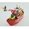 QMAN ENLIGHTEN KEEPPLEY 909 non  TÀU CỨU HỎA LỚN TRÊN BIỂN bộ đồ chơi xếp lắp ráp ghép mô hình City FIRE RESCUE MULTI-FUNCTION SHIP Thành Phố 359 khối