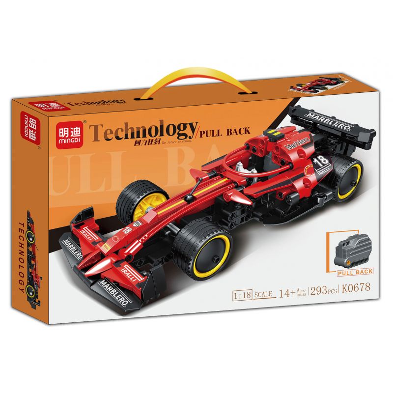 MINGDI LEIBAO K0678 0678 non  JAI ALAI RUSH XE CÔNG THỨC MÀU ĐỎ NGHỆ tỷ lệ 1:18 bộ đồ chơi xếp lắp ráp ghép mô hình  Kỹ Thuật Công Nghệ Cao Mô Hình Phương Tiện 293 khối