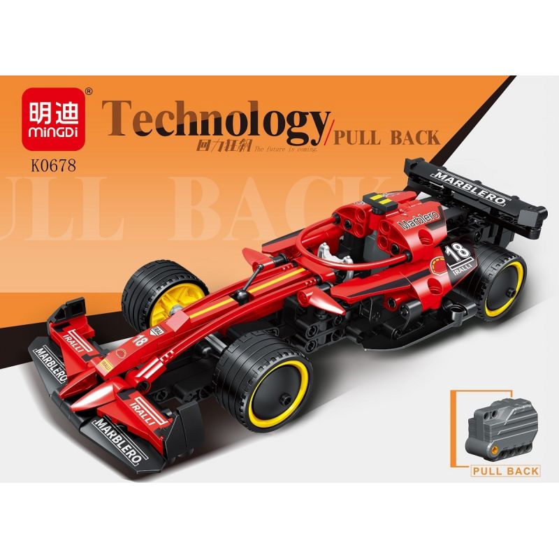 MINGDI LEIBAO K0678 0678 non  JAI ALAI RUSH XE CÔNG THỨC MÀU ĐỎ NGHỆ tỷ lệ 1:18 bộ đồ chơi xếp lắp ráp ghép mô hình  Kỹ Thuật Công Nghệ Cao Mô Hình Phương Tiện 293 khối