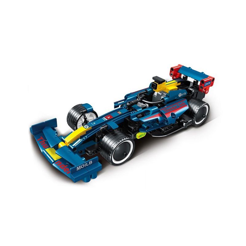 MINGDI LEIBAO K0677 0677 non  ĐUA XE KÉO LÙI CÔNG THỨC MÀU XANH LAM tỷ lệ 1:18 bộ đồ chơi xếp lắp ráp ghép mô hình  Kỹ Thuật Công Nghệ Cao Mô Hình Phương Tiện 293 khối