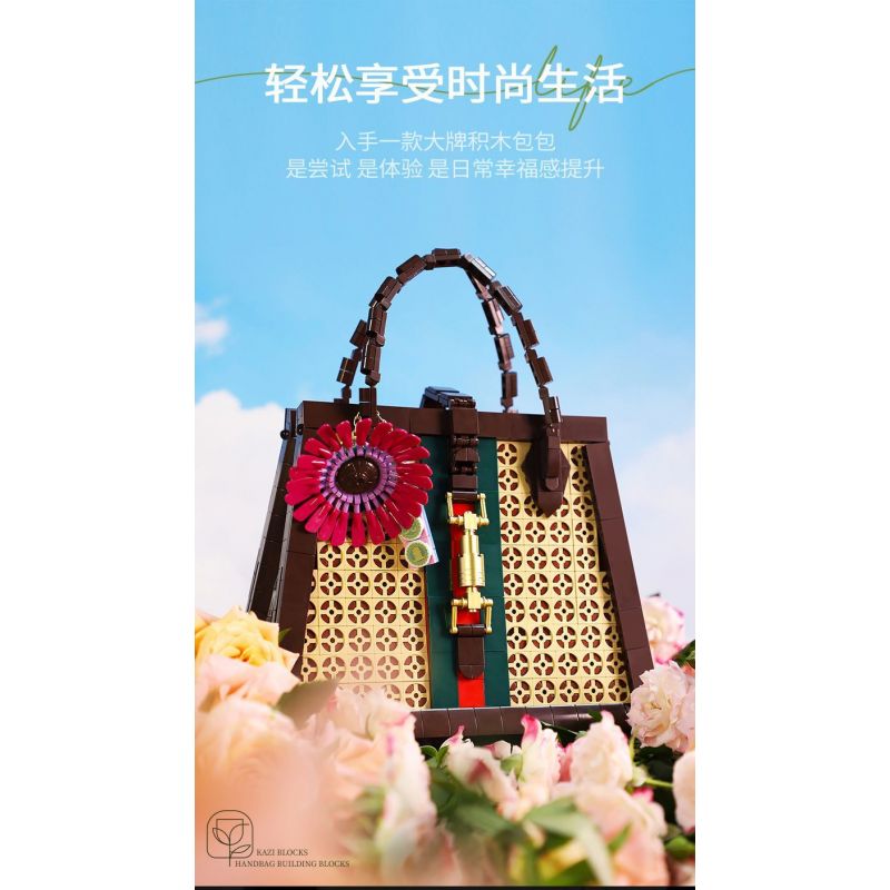 Kazi KY81110 81110 non  TÚI XÁCH TOTE THIẾT KẾ CỔ ĐIỂN bộ đồ chơi xếp lắp ráp ghép mô hình Creator FASHION BAGS Sáng Tạo 1111 khối