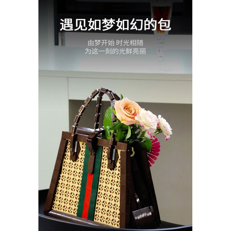 Kazi KY81110 81110 non  TÚI XÁCH TOTE THIẾT KẾ CỔ ĐIỂN bộ đồ chơi xếp lắp ráp ghép mô hình Creator FASHION BAGS Sáng Tạo 1111 khối