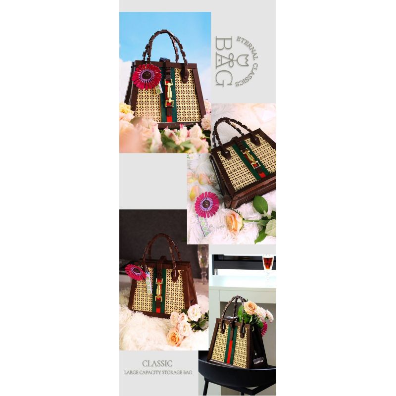 Kazi KY81110 81110 non  TÚI XÁCH TOTE THIẾT KẾ CỔ ĐIỂN bộ đồ chơi xếp lắp ráp ghép mô hình Creator FASHION BAGS Sáng Tạo 1111 khối