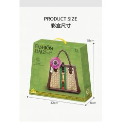 Kazi KY81110 81110 non  TÚI XÁCH TOTE THIẾT KẾ CỔ ĐIỂN bộ đồ chơi xếp lắp ráp ghép mô hình Creator FASHION BAGS Sáng Tạo 1111 khối