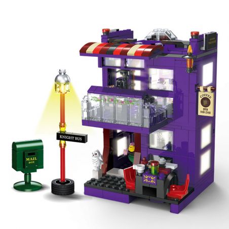 JIESTAR JJ9003 9003 non  QUÁN CÀ PHÊ HIỆP SĨ bộ đồ chơi xếp lắp ráp ghép mô hình Harry Potter MAGIC DIAGON PUB Chú Bé Phù Thủy 487 khối