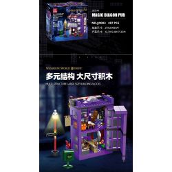 JIESTAR JJ9003 9003 non  QUÁN CÀ PHÊ HIỆP SĨ bộ đồ chơi xếp lắp ráp ghép mô hình Harry Potter MAGIC DIAGON PUB Chú Bé Phù Thủy 487 khối