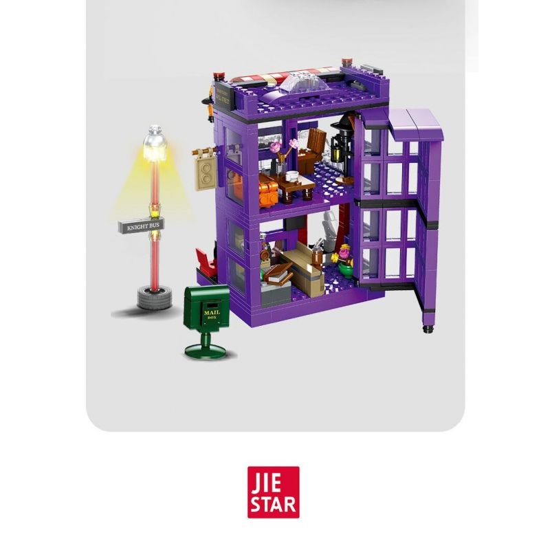 JIESTAR JJ9003 9003 non  QUÁN CÀ PHÊ HIỆP SĨ bộ đồ chơi xếp lắp ráp ghép mô hình Harry Potter MAGIC DIAGON PUB Chú Bé Phù Thủy 487 khối