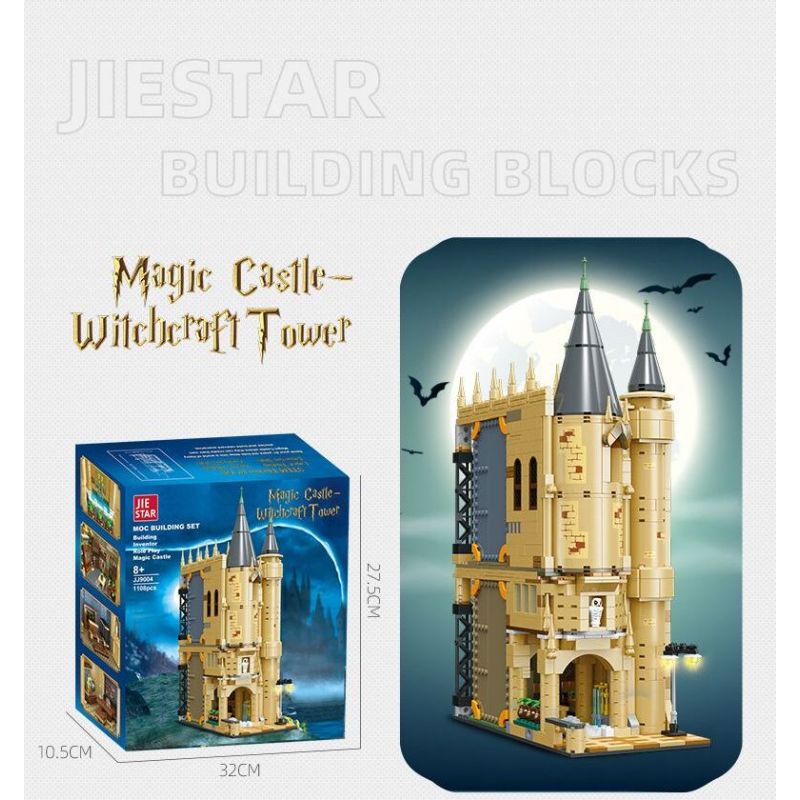 JIESTAR JJ9005 9005 non  THÁP ĐỒNG HỒ HOGWARTS bộ đồ chơi xếp lắp ráp ghép mô hình Harry Potter Chú Bé Phù Thủy 1072 khối