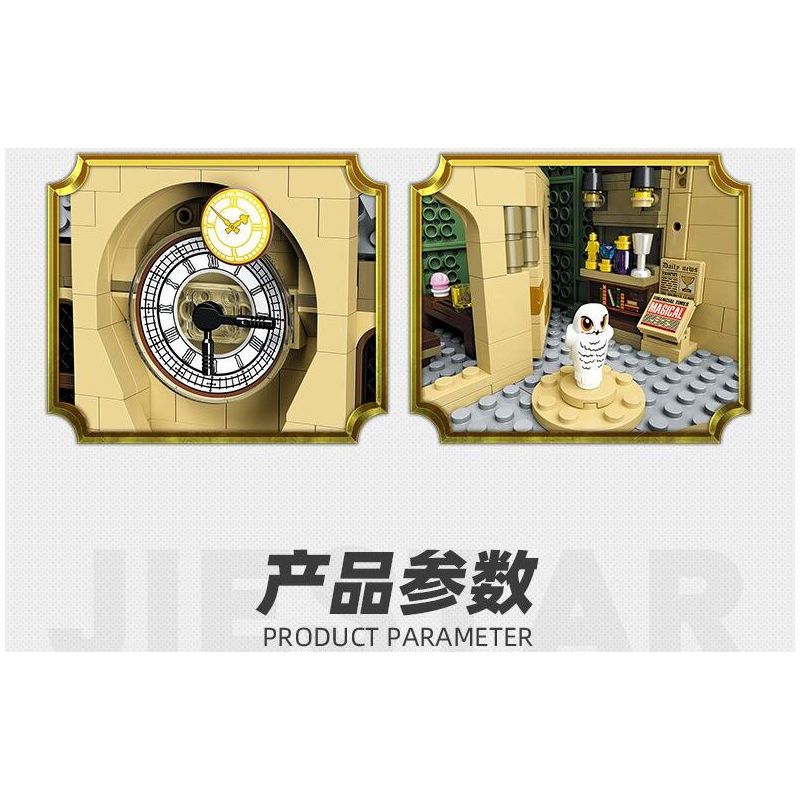 JIESTAR JJ9005 9005 non  THÁP ĐỒNG HỒ HOGWARTS bộ đồ chơi xếp lắp ráp ghép mô hình Harry Potter Chú Bé Phù Thủy 1072 khối