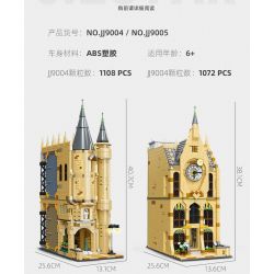JIESTAR JJ9005 9005 non  THÁP ĐỒNG HỒ HOGWARTS bộ đồ chơi xếp lắp ráp ghép mô hình Harry Potter Chú Bé Phù Thủy 1072 khối