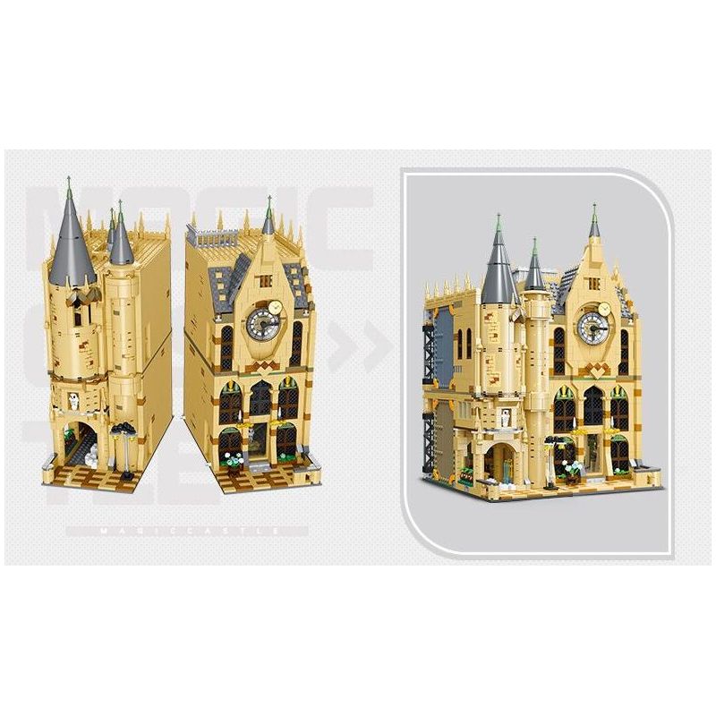 JIESTAR JJ9004 9004 non  LÂU ĐÀI HOGWARTS bộ đồ chơi xếp lắp ráp ghép mô hình Harry Potter Chú Bé Phù Thủy 1108 khối