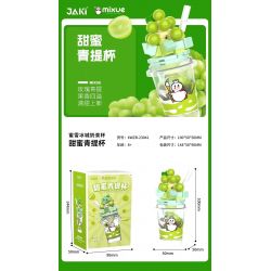 JAKI XWZB-23041 23041 XWZB23041 non  MIXUE BINGCHEN CỐC XANH NGỌT NGÀO bộ đồ chơi xếp lắp ráp ghép mô hình