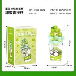 JAKI XWZB-23041 23041 XWZB23041 non  MIXUE BINGCHEN CỐC XANH NGỌT NGÀO bộ đồ chơi xếp lắp ráp ghép mô hình