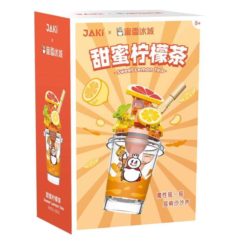 JAKI XWZB-23025 23025 XWZB23025 non  MIXUE BINGCHEN TRÀ CHANH NGỌT NGÀO bộ đồ chơi xếp lắp ráp ghép mô hình