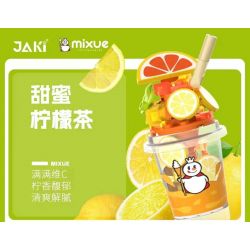 JAKI XWZB-23025 23025 XWZB23025 non  MIXUE BINGCHEN TRÀ CHANH NGỌT NGÀO bộ đồ chơi xếp lắp ráp ghép mô hình