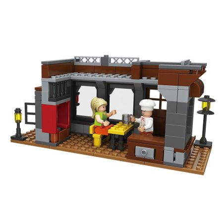 JIESTAR 20536 non  TIỆM CÀ PHÊ bộ đồ chơi xếp lắp ráp ghép mô hình City Thành Phố 290 khối