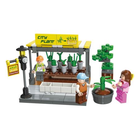 JIESTAR 20525 non  CỬA HÀNG CHẬU CÂY CỦA BYRON bộ đồ chơi xếp lắp ráp ghép mô hình City Thành Phố 234 khối