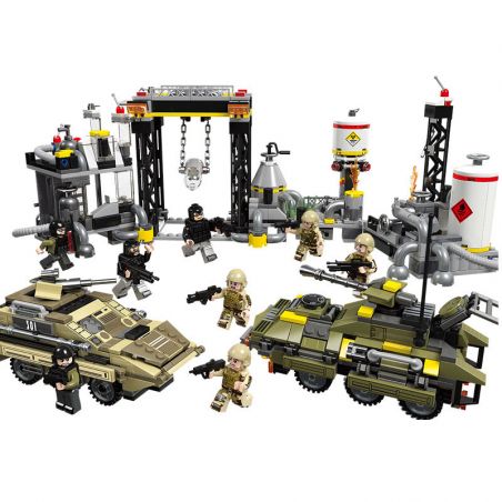 JIESTAR 61014 non  SỨ MỆNH VINH QUANG CHIẾN TRANH HÓA HỌC MIỀN TRUNG bộ đồ chơi xếp lắp ráp ghép mô hình Military Army Quân Sự Bộ Đội 966 khối