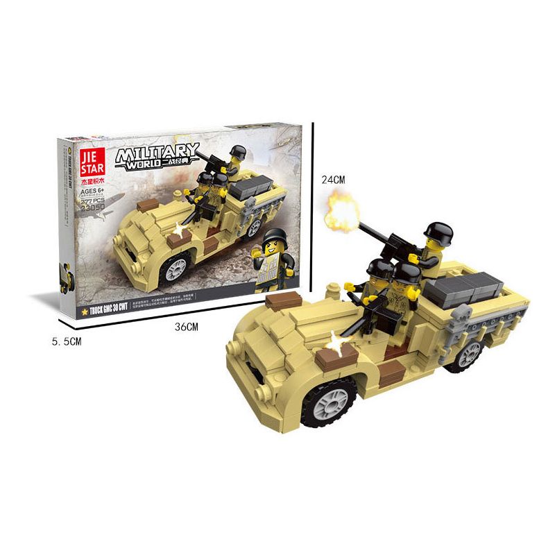 JIESTAR 23050 non  CHIẾN TRANH THẾ GIỚI THỨ HAI CỔ ĐIỂN XE TẤN CÔNG TẦM XA LRDG bộ đồ chơi xếp lắp ráp ghép mô hình Military Army ASSAULT VEHICLE Quân Sự Bộ Đội 277 khối